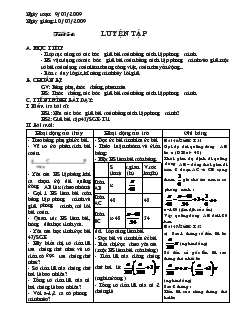 Giáo án Đại số 8 - Tiết 54: Luyện tập