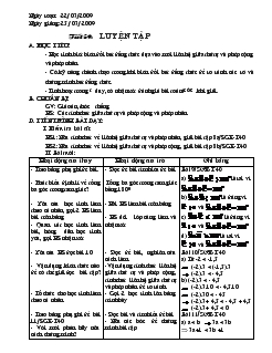 Giáo án Đại số 8 - Tiết 59: Luyện tập