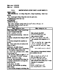 Giáo án Đại số 8 - Tiết 6: Những hằng đẳng thức đáng nhớ