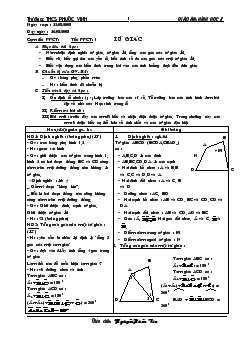 Giáo án Hình học 8 - Chương 1 - Trường THCS Phước Vinh