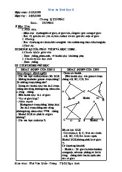 Giáo án Hình học 8 - Mai Văn Hiển - Tiết 1: Tứ giác