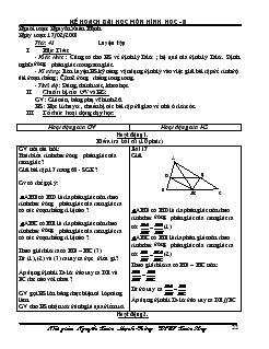 Giáo án Hình học 8 - Nguyễn Xuân Mạnh - Tiết 41: Luyện tập
