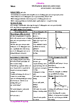 Giáo án Hình học 9 - Tiết 6: Tỉ số lượng giác của góc nhọn