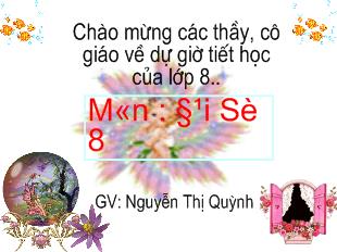 Bài giảng Đại số 8 - Nguyễn Thị Quỳnh - Tiết 47: Phương trình chứa ẩn ở mẫu