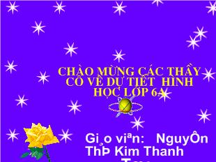 Bài giảng Hình học 6 - Nguyễn Thị Kim Thanh - Tiết 6, bài 5: Tia