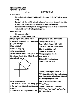 Giáo án Hình học 8 - Mai Văn Hiển - Tiết 28: Luyện tập