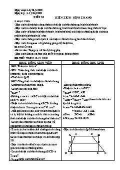 Giáo án Hình học 8 - Mai Văn Hiển - Tiết 33: Diện tích hình thang