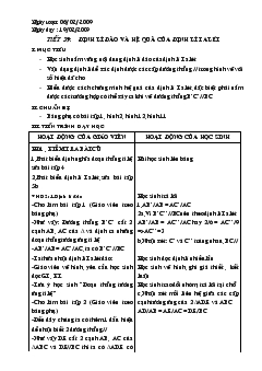 Giáo án Hình học 8 - Mai Văn Hiển - Tiết 39: Định lí đảo và hệ quả của định lí Talet