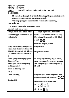 Giáo án Hình học 8 - Mai Văn Hiển - Tiết 41: Tính chất đường phân giác của tam giác