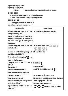 Giáo án Hình học 8 - Mai Văn Hiển - Tiết 43: Khái niệm hai tam giác đồng dạng