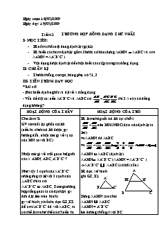 Giáo án Hình học 8 - Mai Văn Hiển - Tiết 45: Trường hợp đồng dạng thứ nhất