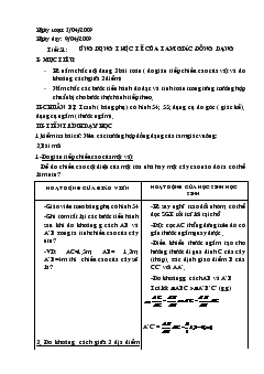 Giáo án Hình học 8 - Mai Văn Hiển - Tiết 51: Ứng dụng thức tế của tam giác đồng dạng