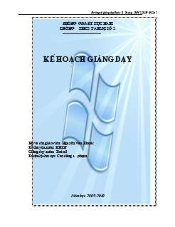 Kế hoạch giảng dạy Toán 8 - Nguyễn Văn Khoát