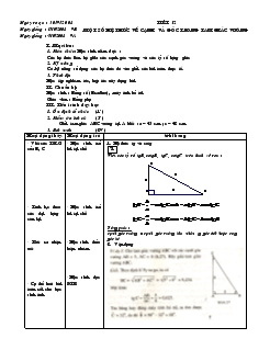 Giáo án Hình học 9 - Tiết 12: Một số hệ thức về cạnh và góc trong tam giác vuông