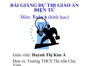 Bài giảng Hình học 6 - Huỳnh Thị Kim Á - Tiết 6, bài 5: Tia