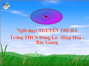 Bài giảng Hình học 6 - Nguyễn Thị Hà - Tiết 15: Nửa mặt phẳng