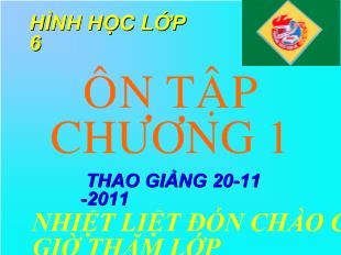 Bài giảng Hình học 6 - Ôn tập chương I