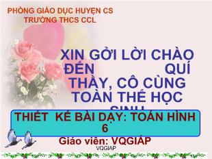 Bài giảng Hình học 6 - Tiết 26, bài 10: Tam giác