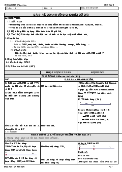 Giáo án Hình học 6 - Lê Kim Tiến - Tuần 11