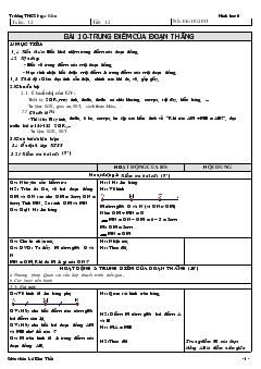 Giáo án Hình học 6 - Lê Kim Tiến - Tuần 12