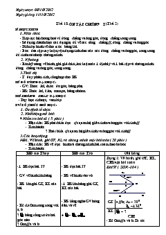 Bài giảng Hình học Tiết 15. ôn tập chương I (tiết 2)