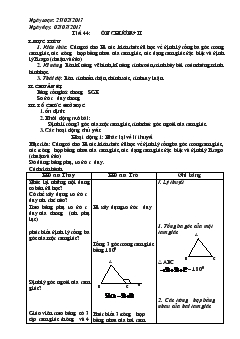 Bài giảng Hình họcTiết 44, 45: Ôn chương II