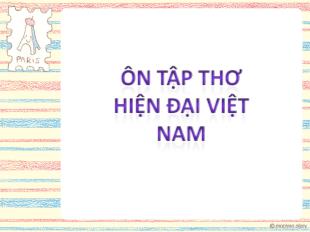 Bài giảng Ôn tập thơ hiện đại Việt Nam