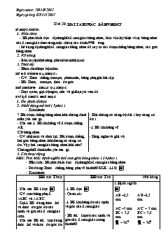 Bài giảng Tiết 20, 21: hai tam giác bằng nhau