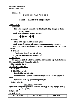 Bài giảng Tiết 23 đến tiết 25 môn toán 7