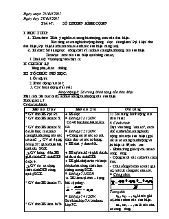 Bài giảng Tiết 47,48: số trung bình cộng