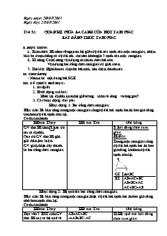 Bài giảng Tiết 51: quan hệ giữa ba cạnh của một tam giác bất đẳng thức tam giác