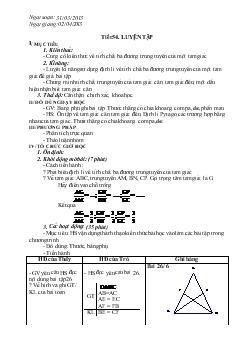 Bài giảng Tiết 54. LUYỆN TẬP