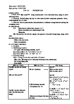 Bài giảng Tiết 61: Luyện tập