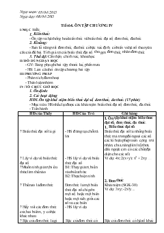 Bài giảng Tiết 64,65 : Ôn tập chương IV