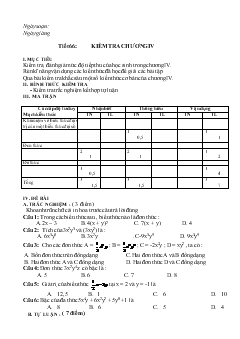 Bài giảng Tiết 66 đến tiết 70 môn toán 7