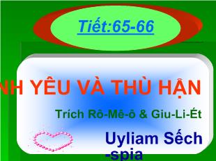 Bài giảng Tình yêu và thù hận