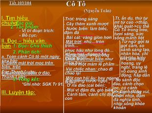 Bài giảng Tiết 103/ 104: Cô Tô ( Nguyễn Tuân )