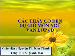 Bài giảng Tiết 36: Ông lão đánh cá và con cá vàng