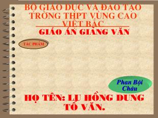 Bài giảng Xuất dương lưu biệt_ Phan Bội Châu