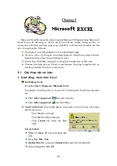 Giáo trình Chương 5 Microsoft EXCEL