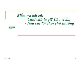 Bài giảng Bài 13, tiết 59, 60- Làm thơ lục bát