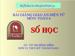 Bài giảng Bài 1- Làm quen với số nguyên âm