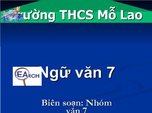 Bài giảng Bài 1 tiết 3: Từ ghép