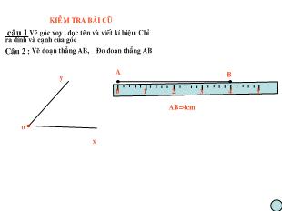 Bài giảng Bài 3: Số đo góc