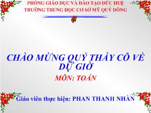 Bài giảng Chương III: Phân số bài 1- Mở rộng khái niệm phân số
