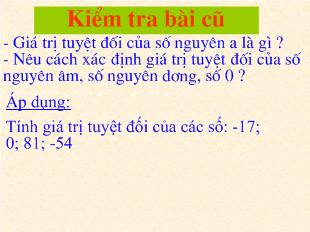 Bài giảng Cộng hai số nguyên cùng dấu