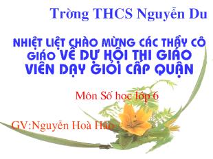 Bài giảng Cộng hai số nguyên khác dấu