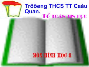 Bài giảng Hình hoc 8 bài 3: Diện tích tam giác