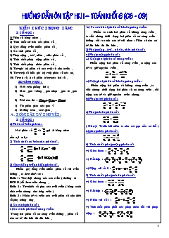 Bài giảng Hướng dẫn ôn tập hki i – toán khối 6 (08 - 09)