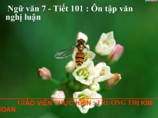 Bài giảng Ngữ văn 7 - Tiết 101 : Ôn tập văn nghị luận